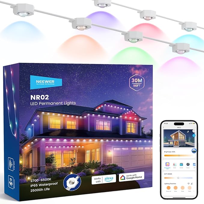 NEEWER 96ft Permanent Outdoor Lights
