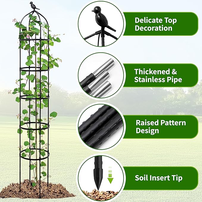 2-Pack 6.7FT Garden Obelisk Trellis