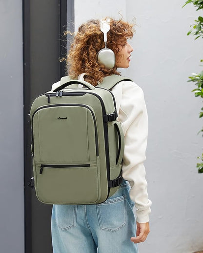 LOVEVOOK Travel Backpack for Women & Men, 40L Large Carry On Backpack Airline Approved, TSA Personal Item Weekender Bag, Water Resistant Laptop Backpacks with 3 Packing Cubes for Travel Essentials