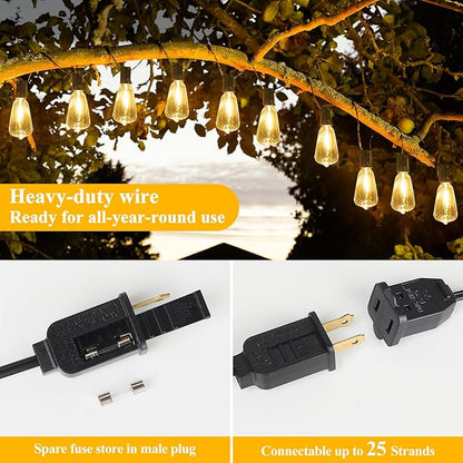 Brightever LED Outdoor String Lights 60FT