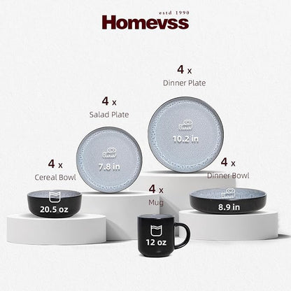 HomeVss 20-Piece Dinnerware Set