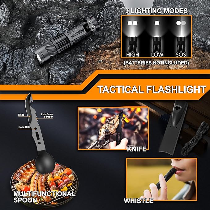 Gifts for Men Dad Him Birthday Christmas Fathers Day, Cool Gadget/Survival Gear and Equipment, Unique Camping Hunting Hiking Outdoor Gear, Gift Idea for Valentines Day Boyfriend Boys Stocking Stuffer