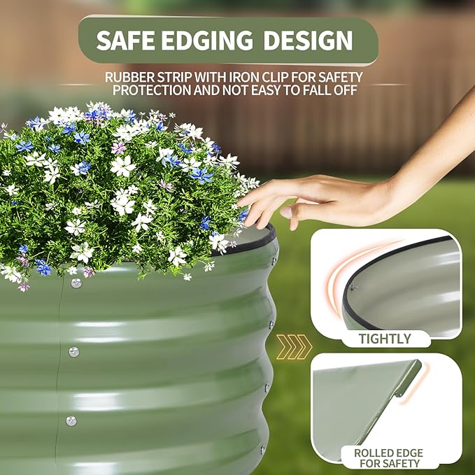 Galvanized Raised Garden Bed Outdoor- 2 Pcs Raised Beds