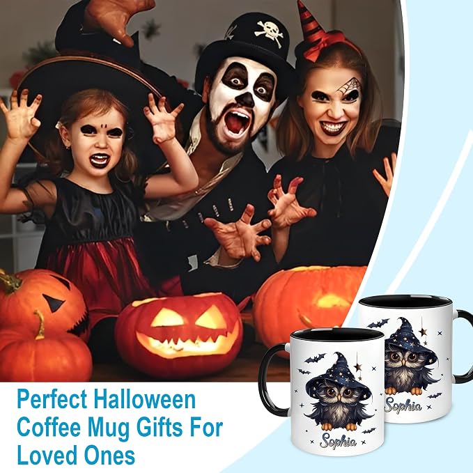 Hyturtle Personalized Halloween Owl Mug