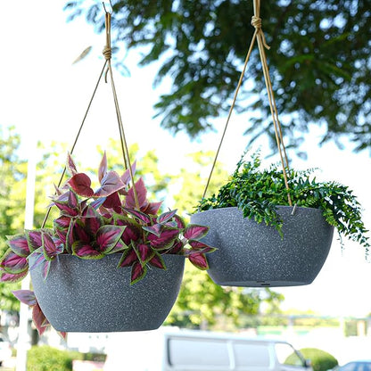 12 Inch 2 Pack Large Hanging Planters