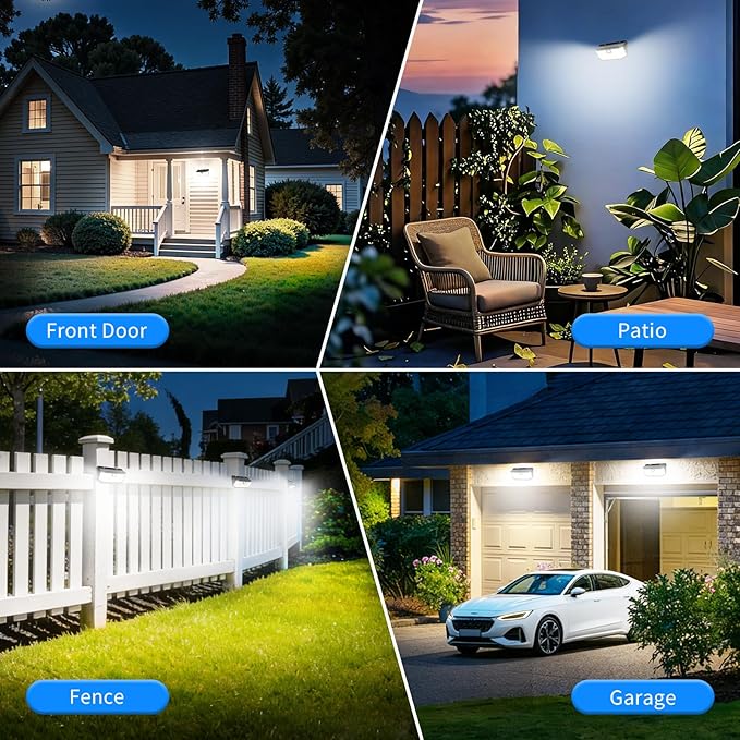 Aootek Solar Lights Outdoor 182 LEDs 2500Lm Solar Motion Sensor Lights IP65