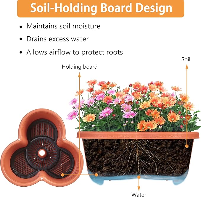 VECELO 7 Tier Vertical Garden Planter, Self Watering Stackable Planters