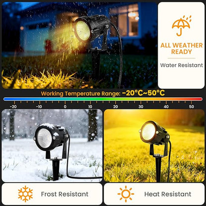 RGBW Multicolor Spotlight Outdoor: 16 Color Changing Landscape Lighting