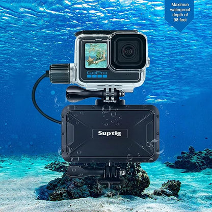 Suptig Portable Charger, 7800mAh Battery Pack Power Bank, Compatible for Gopro Hero 13 Hero 12 11 10 9 8 7 6 5 4 3 3+ Hero Session Hero + DJI osmo AKASO Insta 360 Digital Camera Phone (Black)