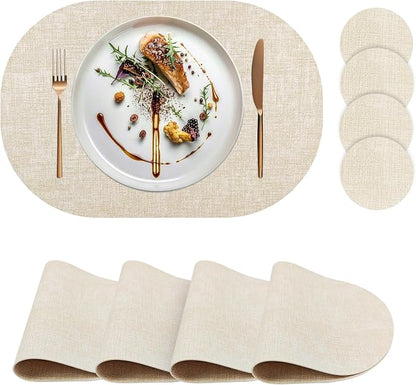 Faux Leather Placemats Set of 4