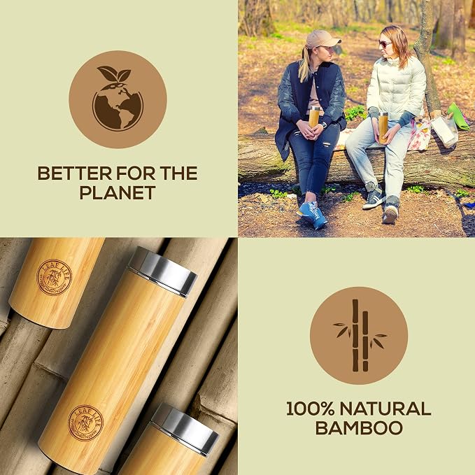 Leaflife Premium Bamboo Tea Infuser Bottle
