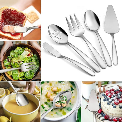 LIANYU 65-Piece Heavy Duty Silverware Set