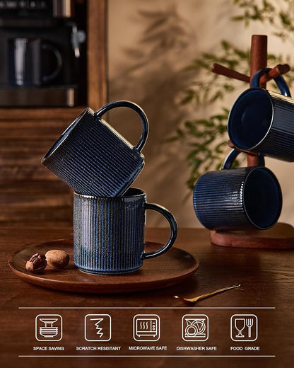 famiware Coffee Mug Set for 6, Star 16 oz Catering Mugs Cup Set