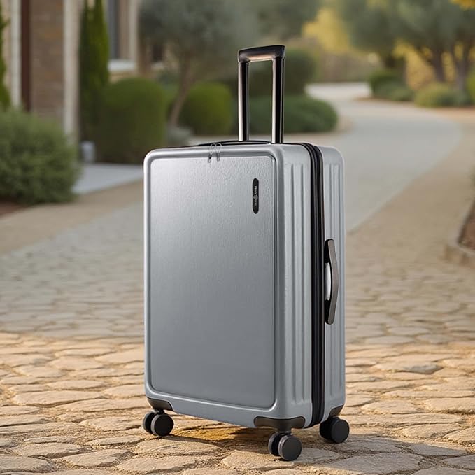 Luggage Sets 2 Piece, 24 Inch Suitcase and 28 Inch Luggage with Spinner Wheels, Durable Hard Shell Suitcase Set, Expandable Travel Suitcases with Wheels, Grey