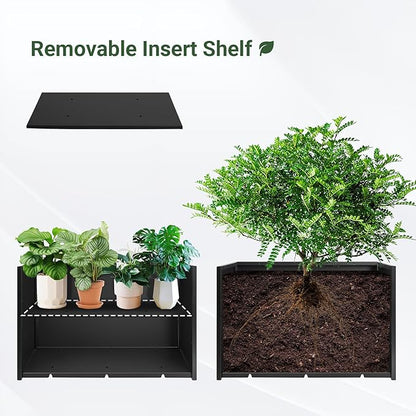 Metal Planter Box 30” x 12” x 16”, Tall Planter Box