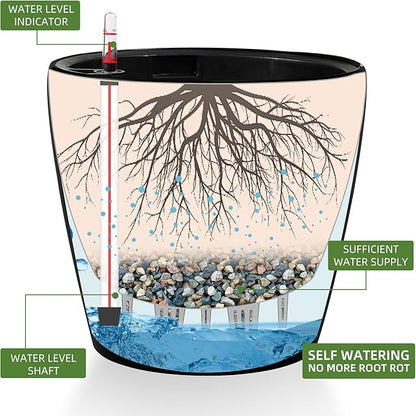 Dexceder 13x12 Self Watering Planter