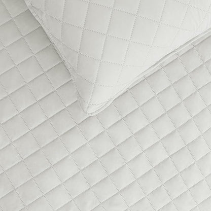 Easy-Going Full/Queen Size Reversible Quilt Set with 1 Quilt and 2 Pillow Shams, Soft Bed Quilt Cover, Water Resistant Lightweight Microfiber Bedspread, Stain Resistant, Ivory/Ivory
