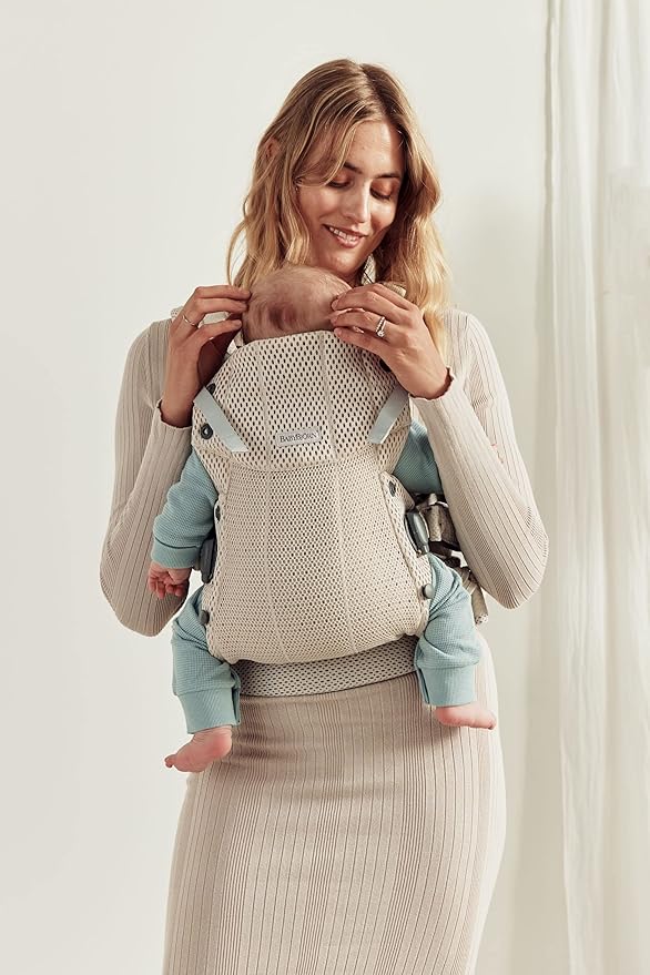 BabyBjörn Baby Carrier Harmony, Cream, 3D Mesh, 3-in-1 Ergonomic Baby Carrier; Newborn, Facing-in, Outward-Facing, and Back Carrying Positions Supported (7-40 lbs), Newborn to Toddler