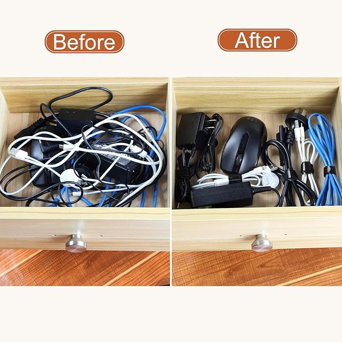 120PCS 6 Inch Cable Ties Reusable Multi-Purpose Wire Ties Cord Organizer Adjustable Cable Management 5 Colors