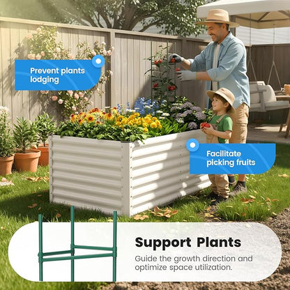 Quictent Galvanized Raised Garden Bed Metal Planter Box Bottomless