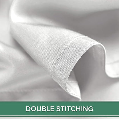 Pure Bamboo Short Queen Sheets for RV Camper (60"x75") - Genuine 100% Organic Viscose Derived from Bamboo Bed Sheet Set, Soft & Cooling, 2 Year Quality Promise (Short Queen, White)