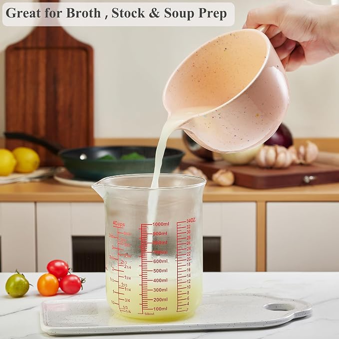 High Borosilicate Glass Measuring Cup-V-Shaped Spout，Glass Measuring Beaker