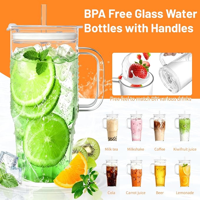 Birity 40OZ Borosilicate Glass Tumbler