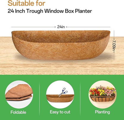 ZeeDix 24 Inch Trough Coconut Liners