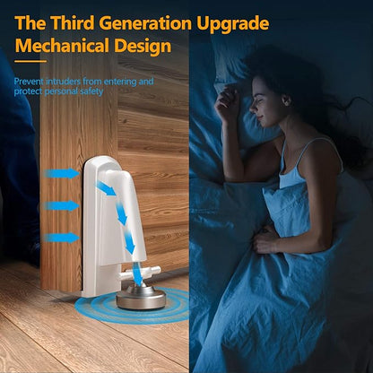 Portable Door Jammer for Travel - Door Stoppers Security Anti Theft,Apartment Hotel Room Protection - Door Lock Stopper Security Device for Women/Homeowner/Children/Tourist Safety