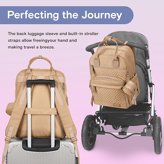 iniuniu Diaper Bag Backpack, 4 in 1 kit Large Unisex Baby Bags for Boys Girls, Waterproof Travel Back Pack with Diaper Pouch