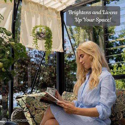 SCANDINORDICA Disco Ball Planter – Value Package: Mirror Disco Planter