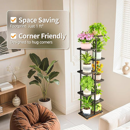 LASZOLA 7 Tier Plant Stand Indoors Outdoors