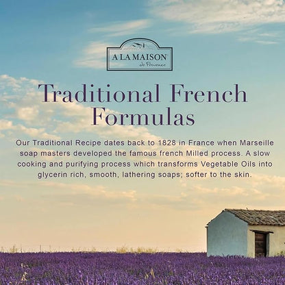 A LA MAISON de Provence Lavender Aloe Liquid Hand and Body Soap (Pack of 2) With Argan Oil, Olive Oil and Vitamin E, 16.9 fl oz Each