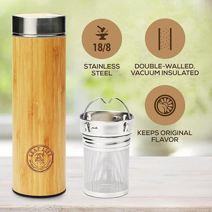 Leaflife Premium Bamboo Tea Infuser Bottle
