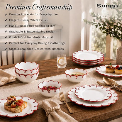 Sango 12-Piece Stoneware Dinnerware Set