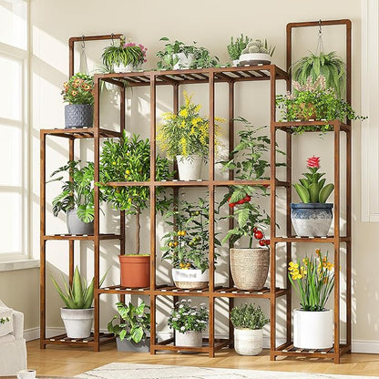 EnHomee Plant Stand Indoor for Multiple Plants Stand Outdoor