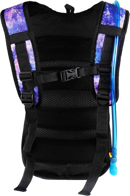 Sojourner Hydration Pack, Hydration Backpack - Water Backpack with 2l Hydration Bladder, Festival Essential - Rave Hydration Pack Hydropack Hydro for Hiking, Running, Biking, Festival Gear