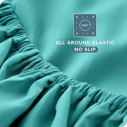 Bare Home Twin XL Sheet Set - College Dorm Size - Luxury 1800 Ultra-Soft Microfiber Twin Extra Long Bed Sheets - Deep Pockets - Easy Fit - Extra Soft - 3 Piece Set - Bed Sheets (Twin XL, Turquoise)