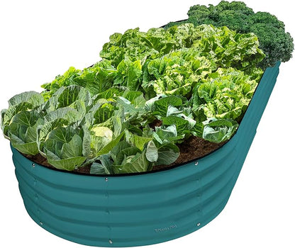 Plant & Plot Galvanized Raised Garden Beds Outdoor // 8×4×1 ft Planter Raised