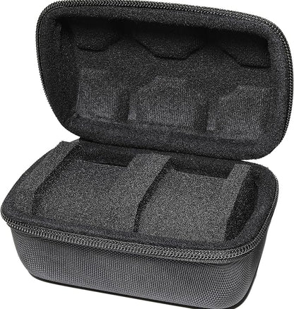 Hard Compact Watch Roll travel case, 2 Slots Portable holder and Organizer with Soft Pillow, keep watch from moving(fit up to 55 mm)