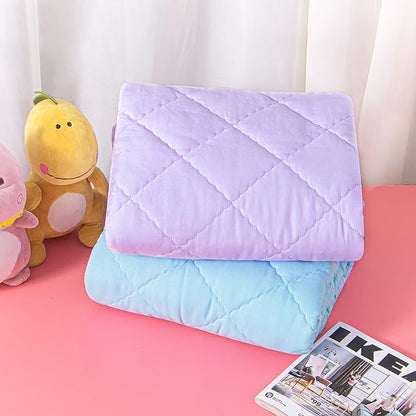 NTBAY Down Alternative Oversized Toddler Comforter, Super Soft and Warm Solid Color Baby Crib Quilted Blanket, 43x60 inches, Light Purple