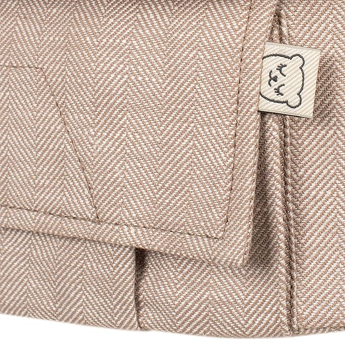 Baby Tula Linen Panel Free-to-Grow Baby Carrier - Adjustable, Comfortable, Newborn to Toddler Carrier - Ergonomic Fit for 7lbs to 45lbs - Plant-Based Fabric - Back & Front Carry Options - Sand (Tan)