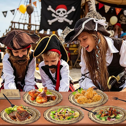 100 Pcs Disposable Pirate Tableware Set