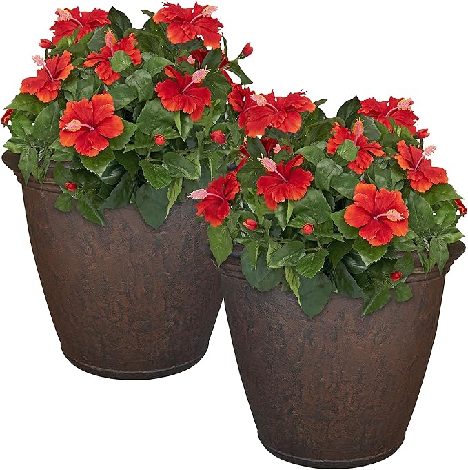 Sunnydaze 24-Inch Anjelica Large Plastic Pot