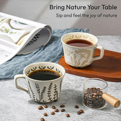 11 oz Ceramic Coffee Mug, Stoneware Teacup