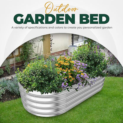 Utopia Home Galvanized Raised Garden Bed, 4 by 2 feet Lightweight Planter Boxes