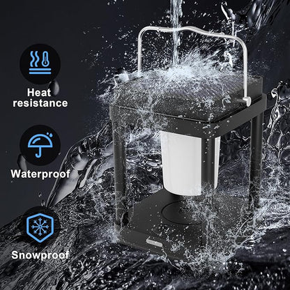 Solar Lantern Outdoor Table Lamp, Touch Control Outdoor Cordless Lantern, Solar Lanterns Waterproof Rechargeable Lanterns for Reading, Walking, Camping