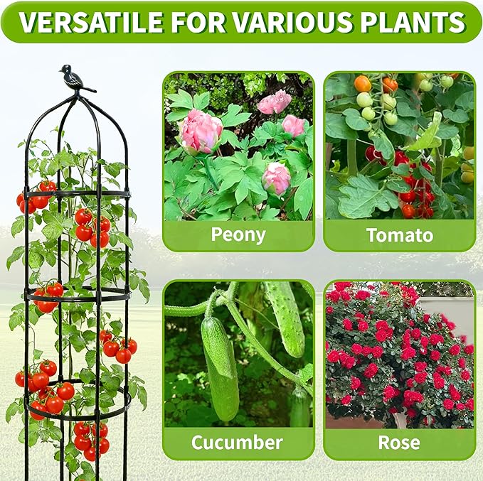 2-Pack 6.7FT Garden Obelisk Trellis