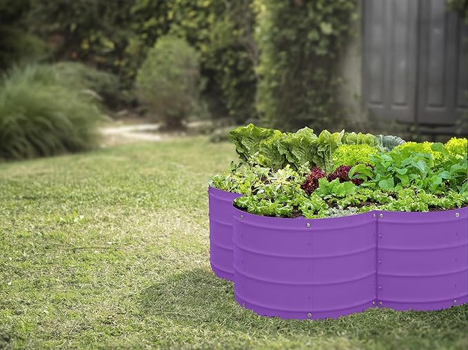 Plant & Plot Galvanized Raised Garden Beds Outdoor // 3×3×1 ft Planter Raised