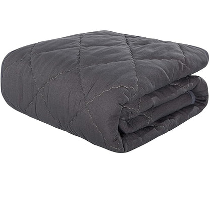 NTBAY Down Alternative Oversized Toddler Comforter, Super Soft and Warm Solid Color Baby Crib Quilted Blanket, 43x60 inches, Dark Grey